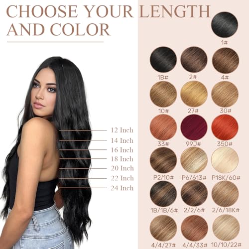 Tape in Hair Extensions Real Human Hair 24 Inch Balayage Chocolate Brown to Auburn Brown Tape for Skin Weft Hair Extension Invisible Tape in Hair Extensions Straight Remy Human Hair for Women 20pcs