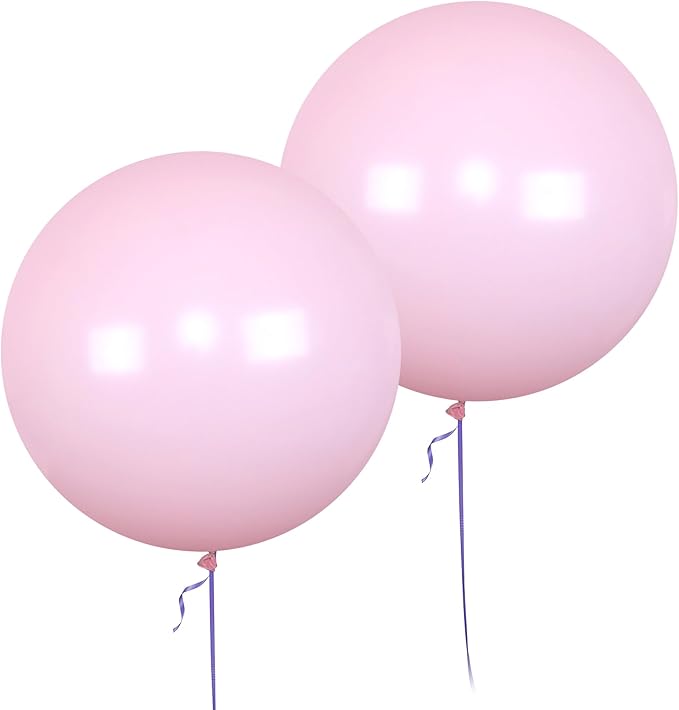 AZOWA 24 Inch Pink Balloon 10 Large Latex Balloons for Party Wedding Birthday Baby Shower Decoration (Pink, 10 Pcs)