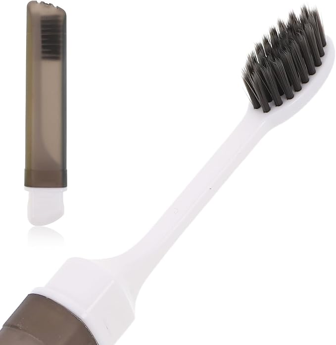 ERINGOGO Foldable Travel Toothbrush Set 5pcs, Portable Manual Toothbrushes with Soft Bristles, Compact Folding Design for Business Trips, Home, and Hotel Use