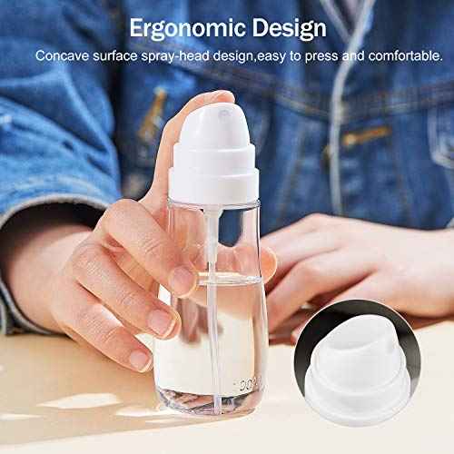 Small Spray Bottle with Fine Mist, 2 Pack 3.4oz/100ml Travel Spray Bottles for Hair and Face, Refillable Spray Bottles for Cleaning Solutions, Perfume, Liquid Cosmetics, Essential Oils TSA Approved