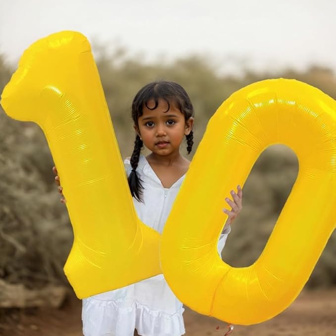 40 inch Yellow Number Balloon Giant Foil Helium Balloons Number 1 Balloon for 1st Birthday Party Decorations