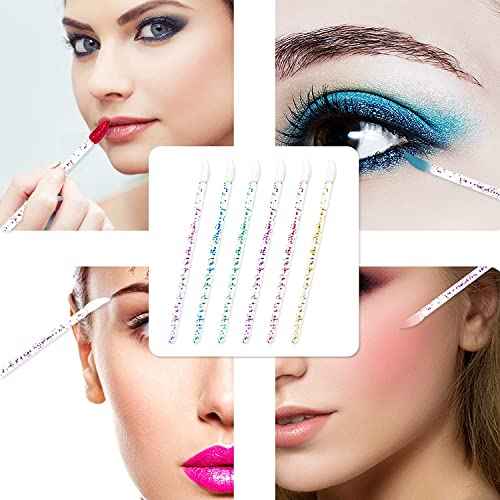 300PCS Glitter Crystal Lip Brush, Disposable Crystal Lip Brushes Tool Kits Lip Gloss Applicators Make Up Brush Lipstick Gloss Wands Makeup Applicators Brushes Applicator tool Makeup Beauty Tool Kits1