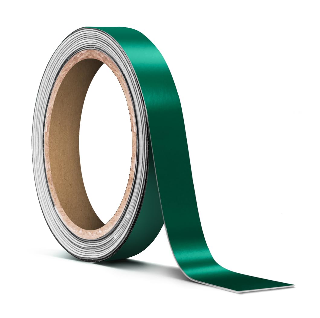 VViViD Satin Emerald Dark Green Chrome Pinstripe Vinyl Tape Roll (    x 25ft)