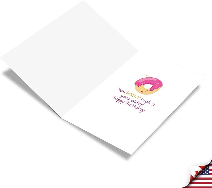 NobleWorks - 1 Funny Happy Birthday Notecard - Humor Greeting Card with Envelope - Mixed Puns C3637BDG