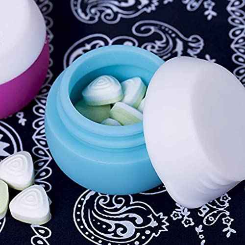 Gemice Silicone Cream Jars, TSA Approved Travel Size Containers - Leak-proof Travel Accessories with Lid for Cosmetic Makeup Face Body Hand Cream (4 Pieces)