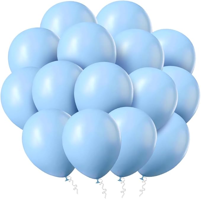 Ainiv 60 Blue Latex Number Balloons, 12inch, for Party Decorations, Birthday, Graduation, Wedding, Baby Shower