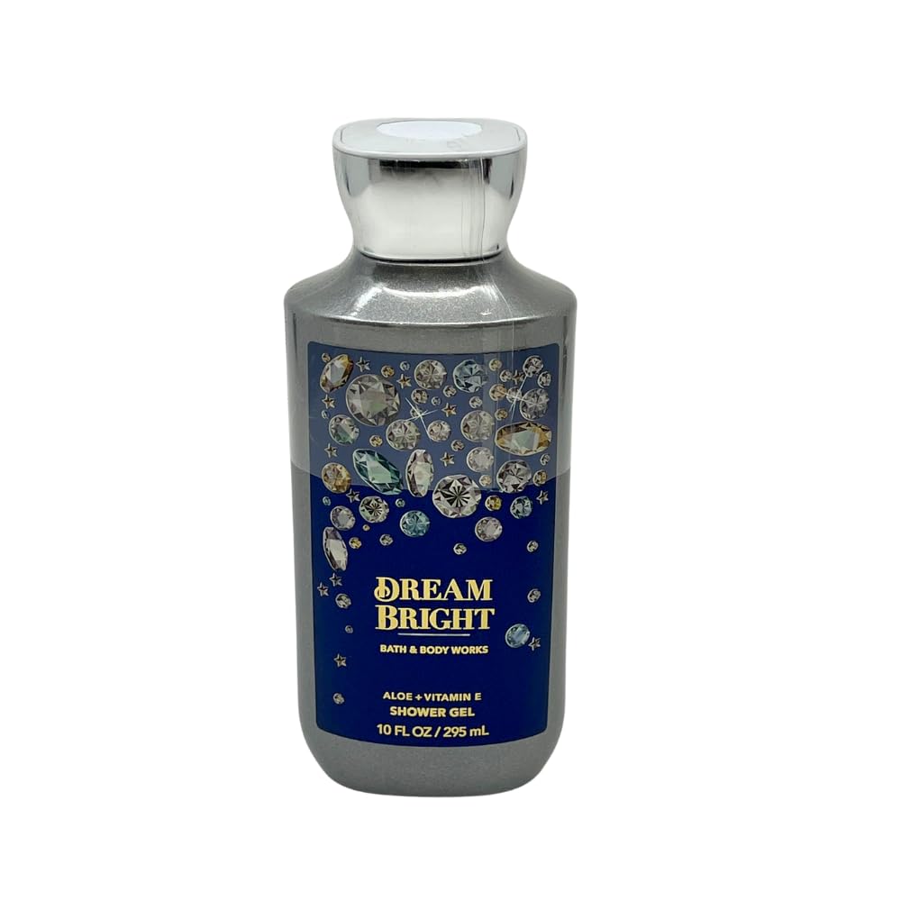 Bath & Body Works DREAM BRIGHT 2-piece Gift Set with a Blue Bow for Holidays & Gifts - Shower Gel 10oz & Body Cream 8 oz