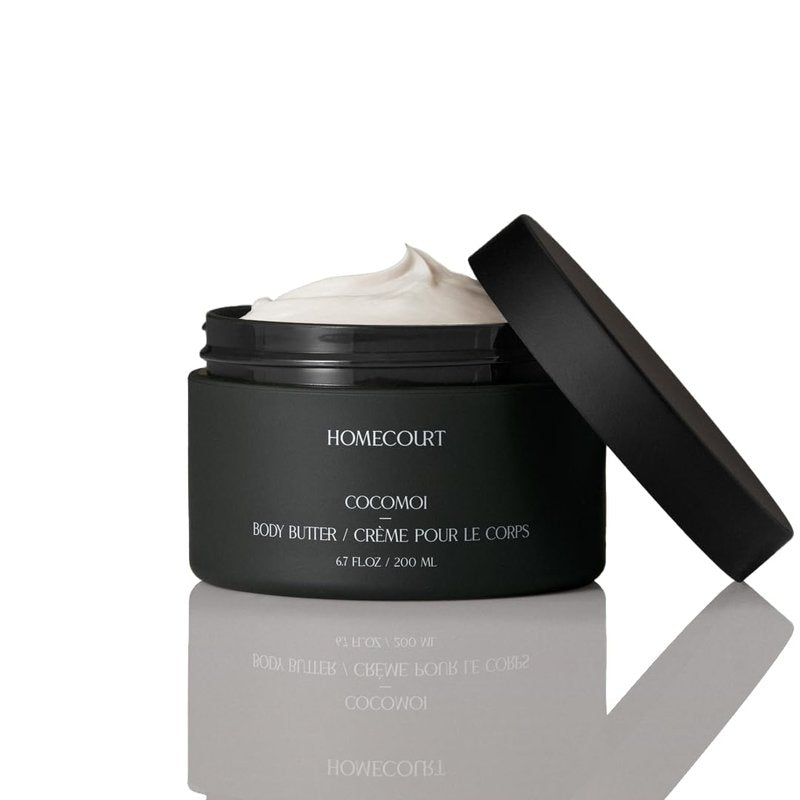Homecourt Body Shea Butter, Rich Moisturizer Cream for All Skin Types, Nourishes & Hydrates Up To 72 Hours, Lingering Fragrance, Cocomoi, 6.7 oz