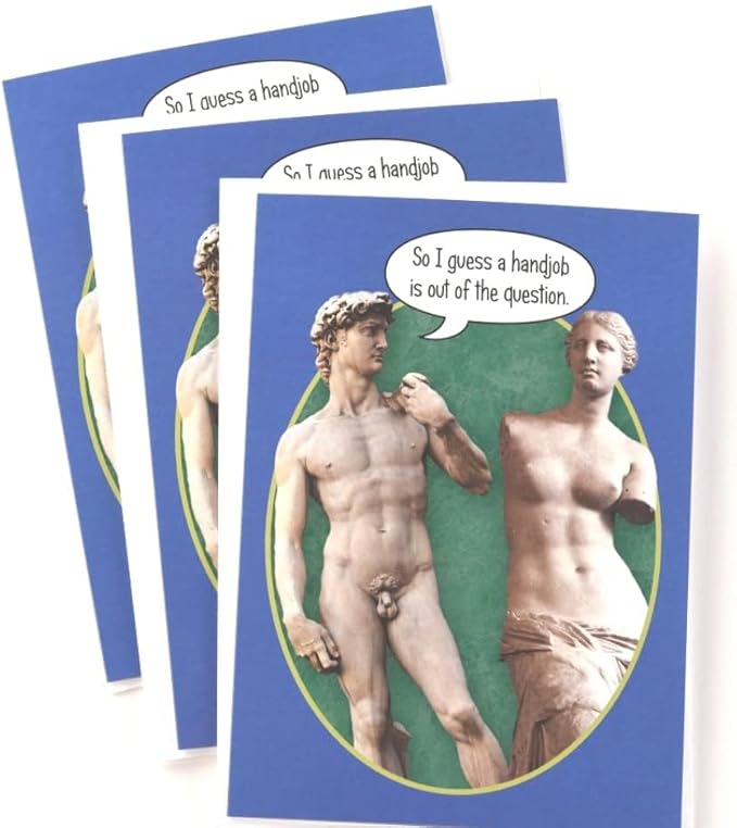 SHADE TREE GREETINGS Funny Adult Birthday Greeting Card (5" x 7") by Smart Alex | 3 Pack + 3 Envelopes (Real Work of Art)