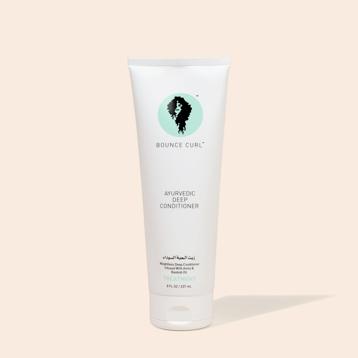 Bounce Curl Ayurvedic Deep Conditioner for Curly Wavy Coily Hair, Protein Free, Amla and Baobab Oil, Moisture and Detangling Treatment, Vegan, Silicone Free, Sulfate Free, 8 oz