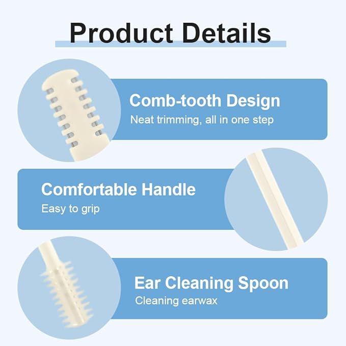 Nasal Hair Cutter, 2026 Upgraded Double Sided Portable Nose Hair Trimmer for Women Men, Travel Essentials Washable Nose Hair Remover Grooming Tool (Beige, 3 Pcs)
