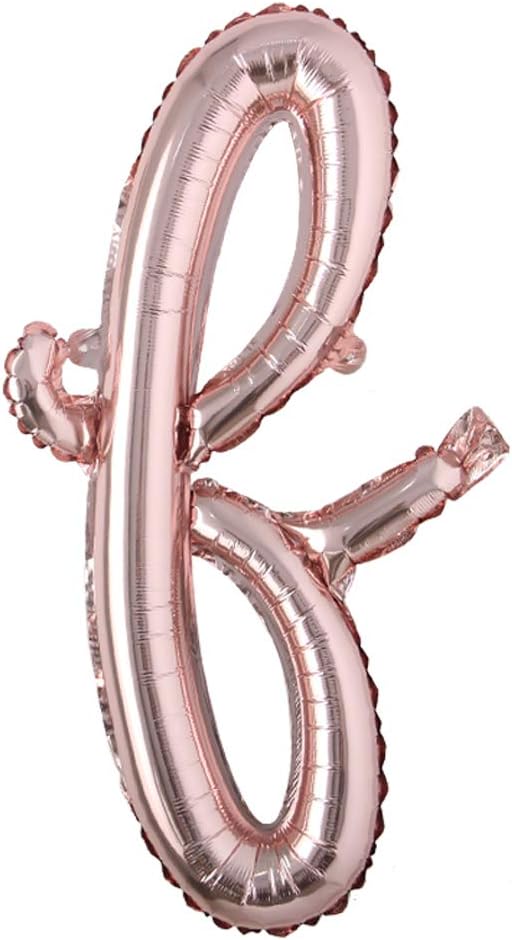 18 Inch Rose Gold Happy Birthday Balloons - Lowercase Letters Handwriting Style Balloons for Birthday Party Decoration
