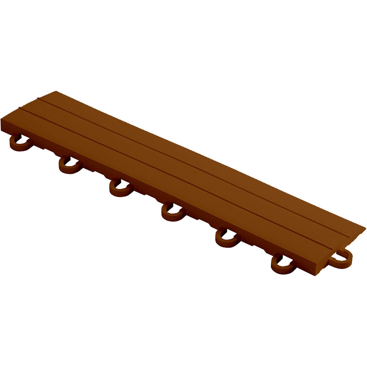 Speedway Diamond Looped Edge for Interlocking Garage Floor Tiles, 12 x 2.75-Inch, Brown, 10 Piece Set