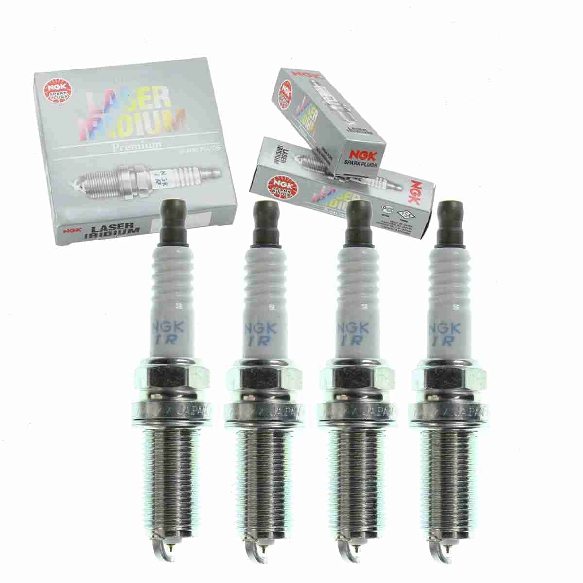 4 pc NGK Laser Iridium Spark Plugs compatible with Subaru WRX STI 2.5L H4 2013-2018