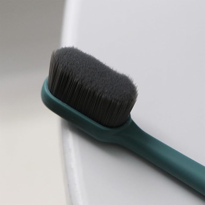 Adult Nylon Bristle Toothbrushes 2Pcs Portable Soft Manual Teeth Cleaning Tool for Travel and Daily Oral Care Random Color Random Color