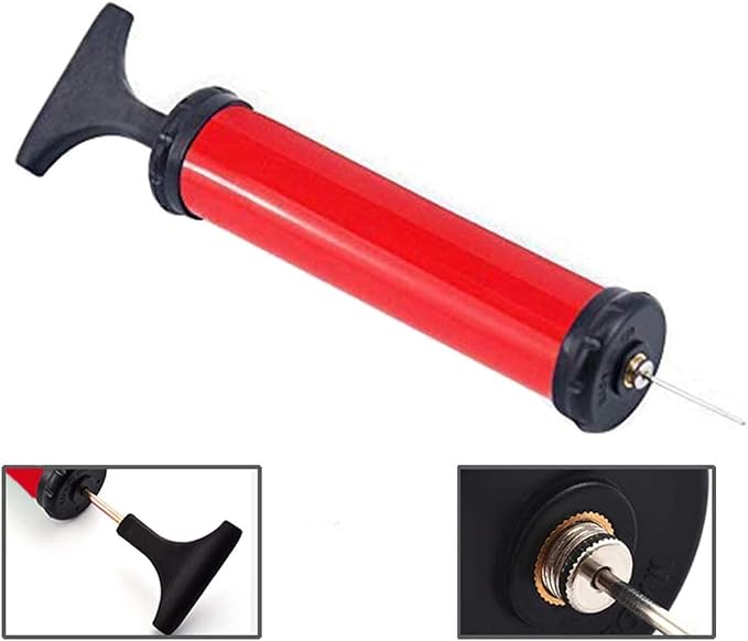 HDNNC Portable Ball Pump, Air Pump with 4 Needles 2 Nozzle 1 Extension Hose Great for Basketball Football Volleyball Soccer