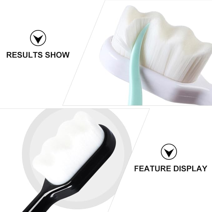 6pcs Micro-Nano Toothbrushes Ultra-fine Soft Bristles Manual Oral Cleaning for Pregnant Women Seniors and Deep Gum Care Comfortable Grip Design