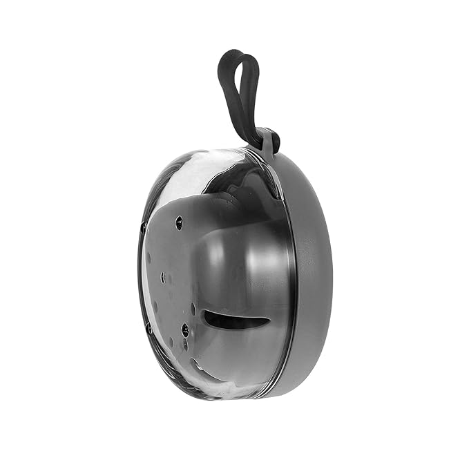 Retainer Case with Mirror and Denture Bath Cup Gray Plastic Orthotic Storage Box Portable Mouth Guard Holder for Travel and Daily Oral Care