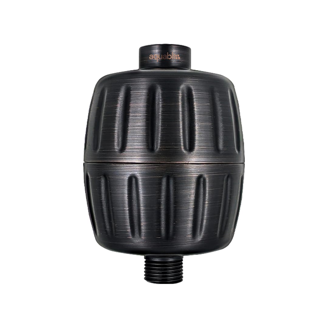AquaBliss HEAVY DUTY Shower Filter – Advanced 30x Filtration - Universal Multi-Stage Shower Head Filter Reduces Chemicals, Chlorine & Odors - Oil Rubbed Bronze (SF500)
