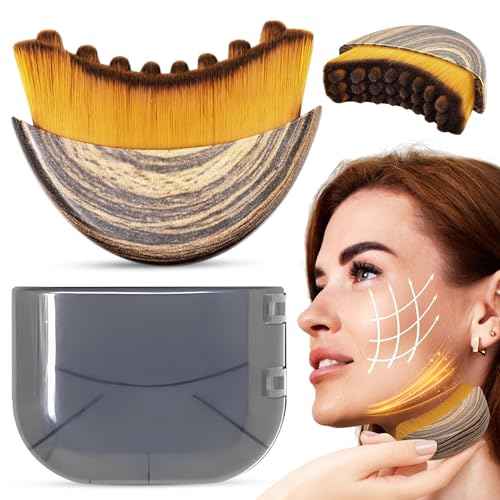Lymphatic Contour Face Brush-Facial Dry Brush-Lymphatic Drainage Massager,Soft Dry Brushing Beauty Tool for Jawline, Chin & Facial Sculpting Designed to Fit Precisely and Relieve Fatigue