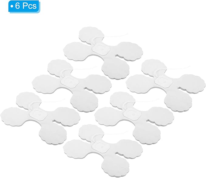 PATIKIL 9.8ft Four-Leaf Garland, 6 Pack Tissue Paper Hanging Flower Garland Reusable Streamers for Party Wedding Backdrop Decorations, White