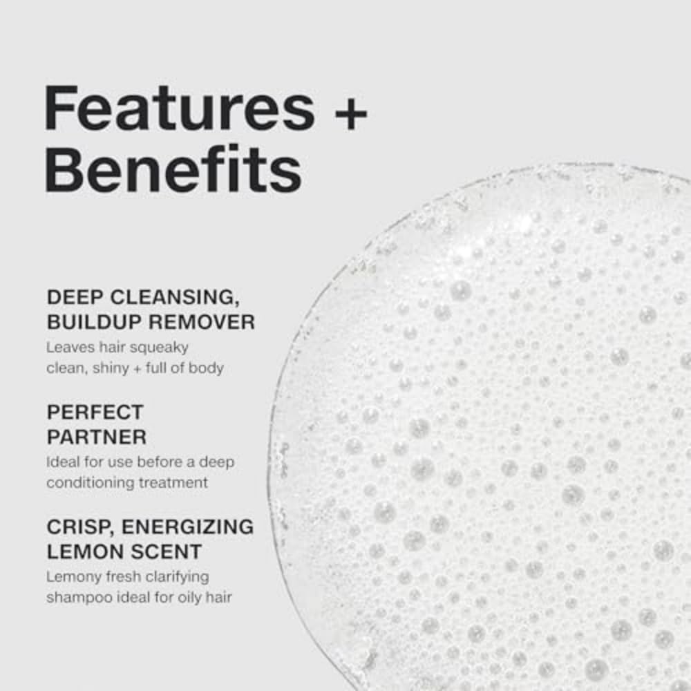 Paul Mitchell Shampoo Two,Clarifying Shampoo,Deep Cleanses + Removes Buildup,For All Hair Types,Especially Oily Hair,33.8 fl. oz.,(Pack of 2)
