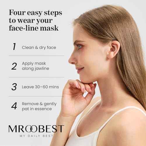 V Line Lifting Mask with Rose Gold - Copper Peptides Jawline Shaper with Collagen and Botanical Blend - Double Chin & Neck Tightening Mask for Face - 7 Pack