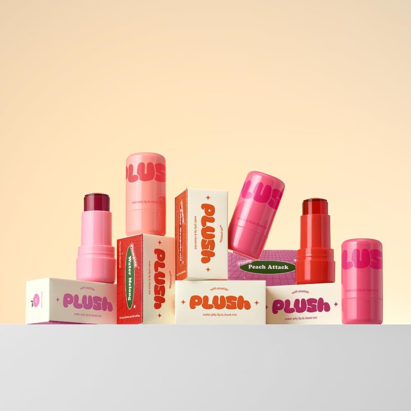 Elensilia Plush Water Jelly Lip & Cheek Tint – Grape Queen, 10g (0.35oz) | Lightweight & Buildable Tint for a Natural, Fresh Glow