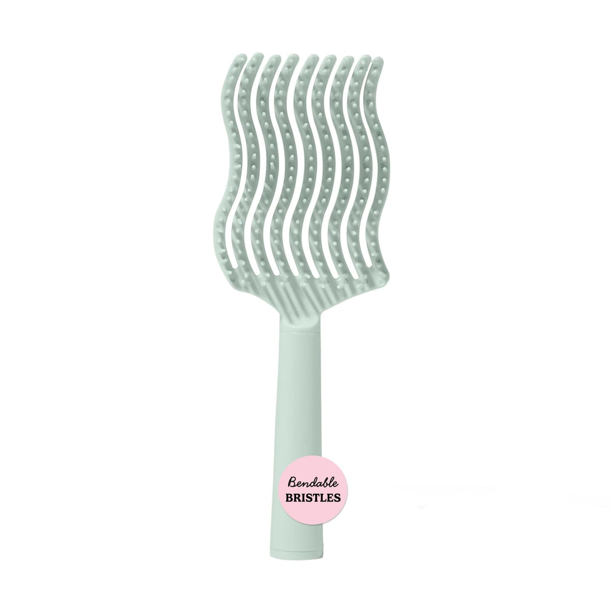 Mane Wets Get It On Hair Brush - Detangling Wet Brush for All Hair Types - Helps Evenly Distribute Styling & Treatment Products - Made with Bendable Bristles to Prevent Tugging or Pulling (1 Count)