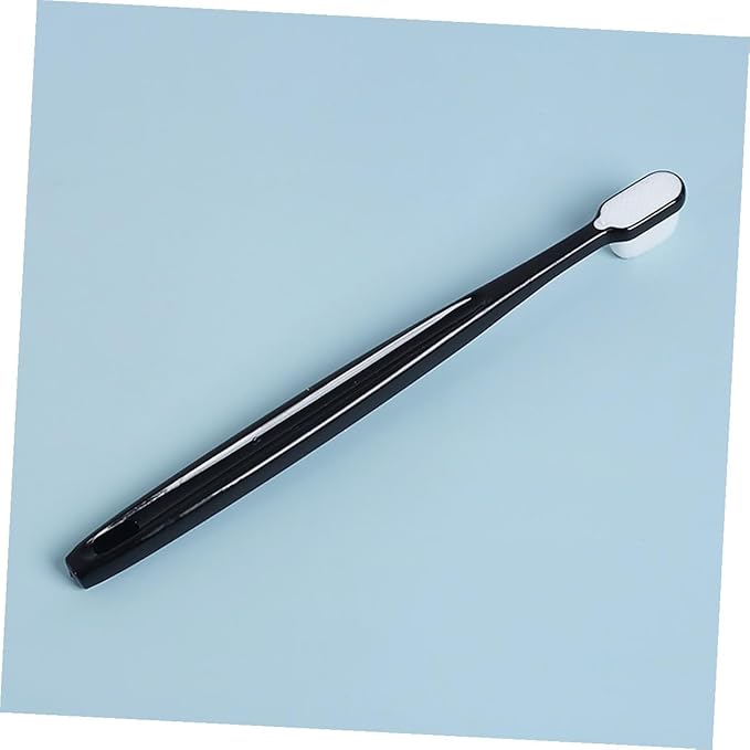 Soft Bristle Toothbrush for Adults and Pregnant Women, 2pcs Extra Soft Gum Care Toothbrushes Ultra-fine Bristles, Black and White, Suitable for Home and Travel Use