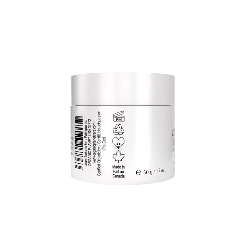 ORGANIC PLANET Rose Geranium Moisture Balm - USDA Certified Organic Face & Neck Cream - Deep Hydration, Fine Line Reduction & Anti-Aging Skin Care - 1.7 Fl Oz