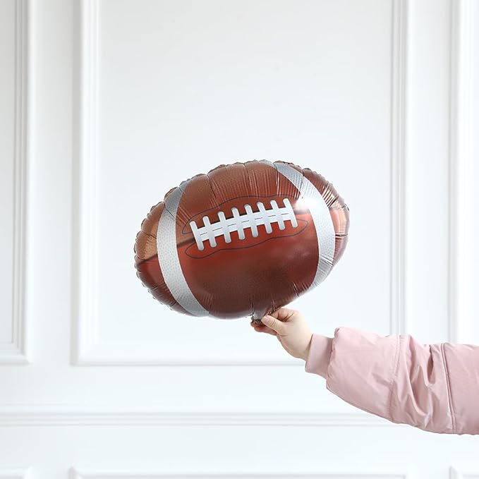 Football Balloon Garland Arch Kit 131Pcs Sage Green and Coffee Brown Balloons with Football Foil Balloon for Touch Down Rugby Super Bowl Sport Theme Party Decorations