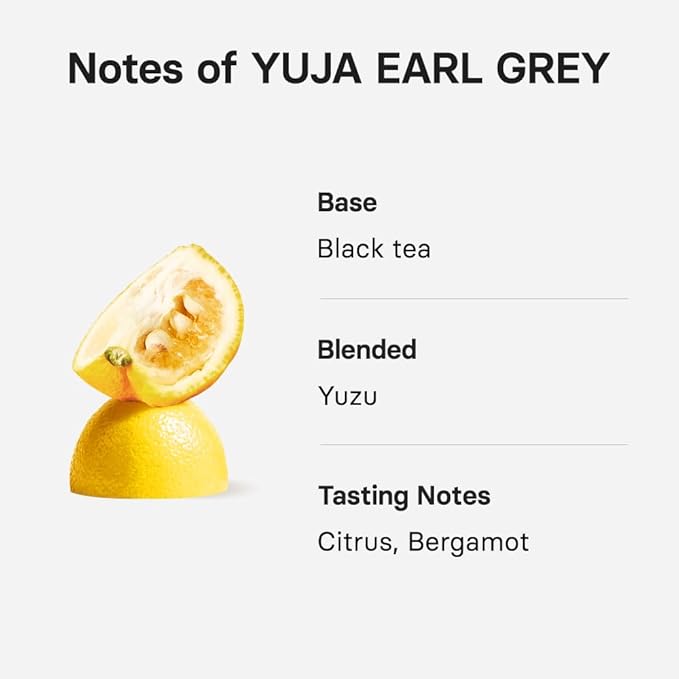 OSULLOC Yuja Earl Grey (Natural bergamot flavor, Yuju), USDA Organic, Premium Teabags from Jeju Island, 20 count, 1.41 oz, 40g