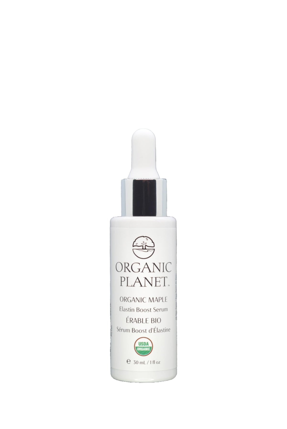 ORGANIC PLANET Maple Elastin Boost Serum - Anti-Aging Face Lift & Firming Treatment - Natural Collagen Booster for Sagging Skin & Wrinkles - Canadian Red Maple Bark & Vitamin C - 1 Fl Oz