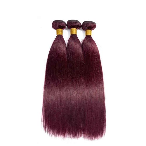 Habiliana Human Hair Bundles 18 20 22 Inch Burgundy 99J Straight Bundles Human Hair 100% Unprocessed Soft Sewn In with Double Drown Weft for Black Women