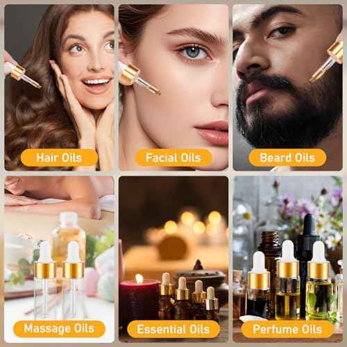 20 Pack Mini Dropper Bottle for Cuticle Oil, 2ml Small Sample Essential Oil Dropper Bottles for Travel, Clear Empty Vails for Cosmetic Perfume