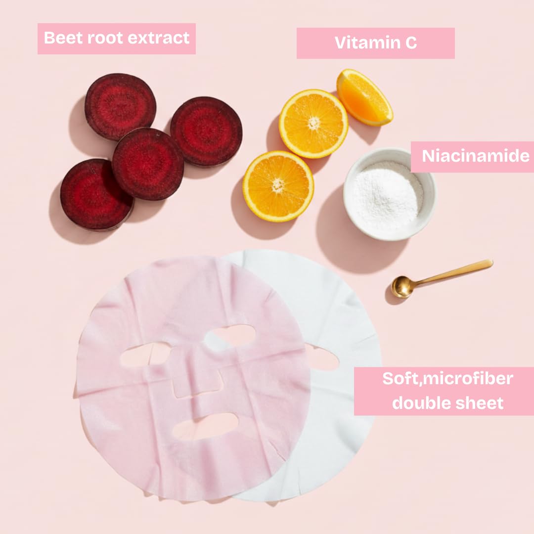 FACETORY K Beauty Face Mask Skin Care – Radiance & Hydration Sheet Mask for Radiant Skin (10 Pack) | Bachelorette Favors & Girls Night Must-Have