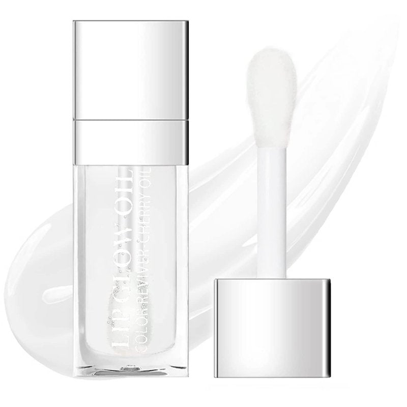 Alisesun Lip Oil Hydrating Tinted Lip Balm, Plump Lip Gloss Lip Care Transparent Toot Lip Oil Tinted (004# Transparent)