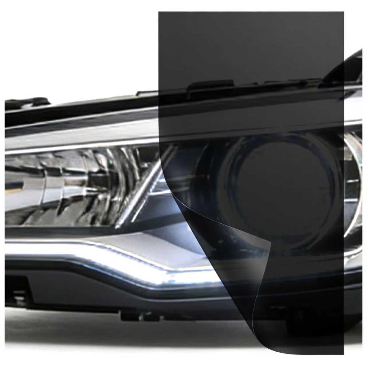 59.05 * 11.81 Inch Car Headlight Tint Film,Self-Adhesive Car Tail Light Tint for Headlight/Taillight Protection,Multi-Purpose Cu