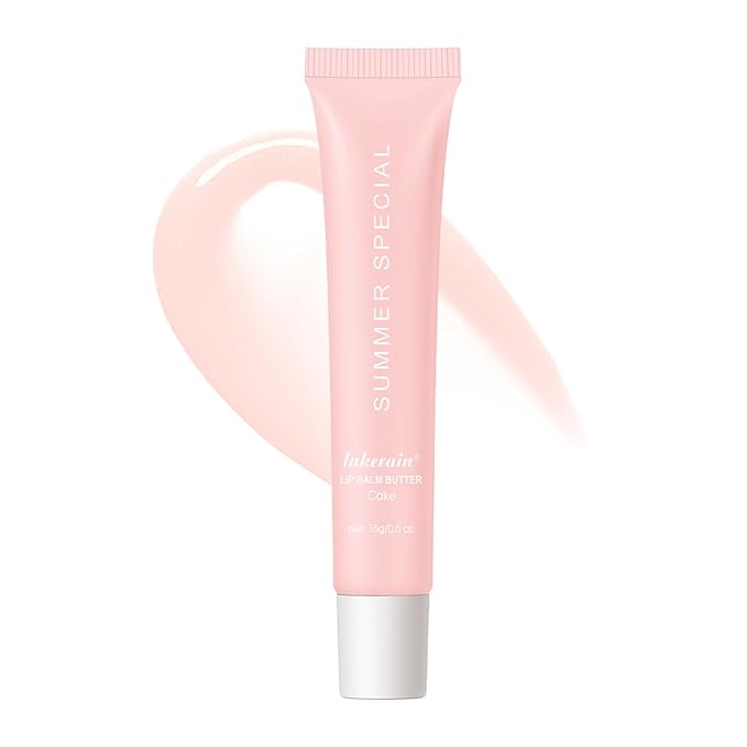 Summer Special Lip Butter Balm, Hydrating, Nourishing & Softening Lip Care with Natural Oils & Fruit Extracts, Long-Lasting Moisture, Non-Sticky Shine, Soften Dry Lips Lip Care (#4 Cake (glitter)
