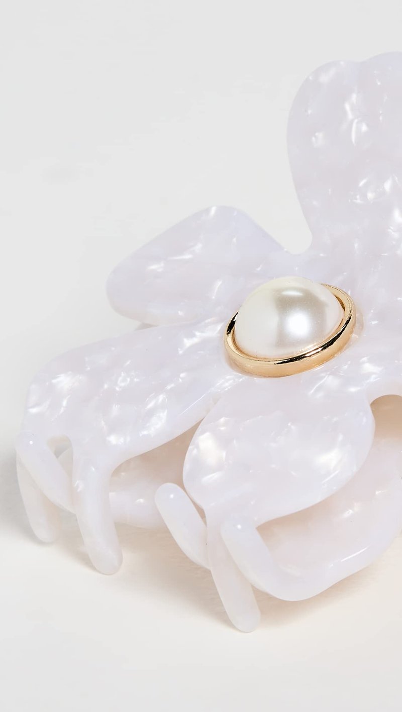 Lele Sadoughi Women's Lily Claw Clip, Mother of Pearl, White, One Size