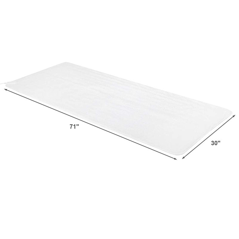 Giantex Massage Table Warmer, Heated Mattress Pad, Electric Heating Pad with 5 Heat Settings, 12 Ft Cord and Overheat Protection, Digital Timer, 71 x 30 Inches Massage Bed Warmer for Spa Table, White