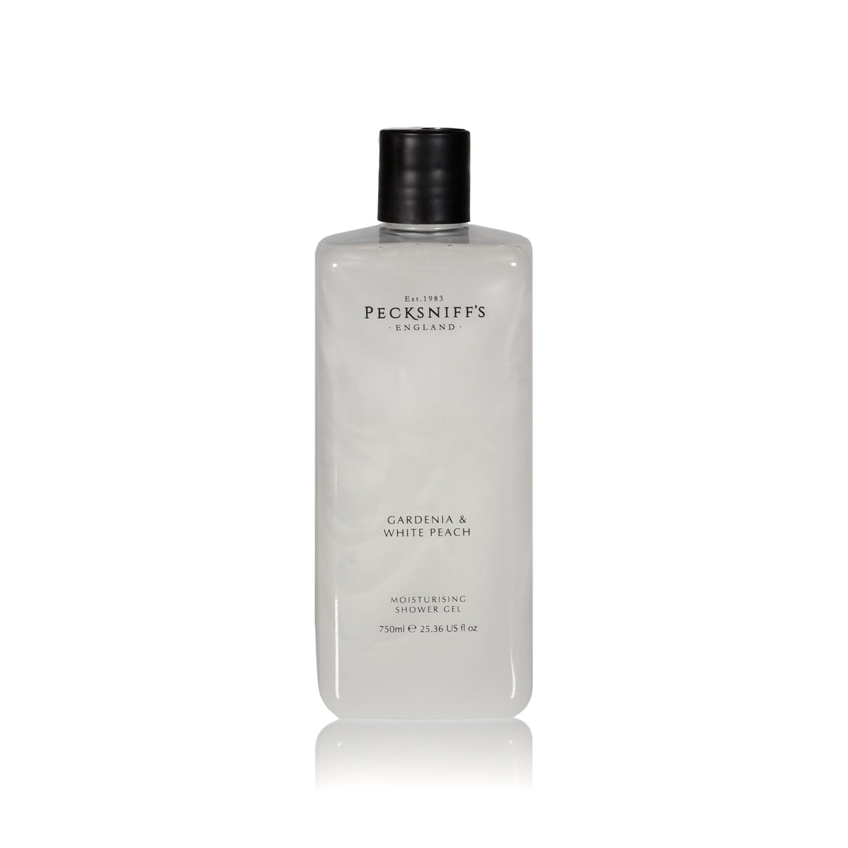 Pecksniff's Gardenia & White Peach Moisturizing Shower Gel | 750ml / 25.36 Fl Oz