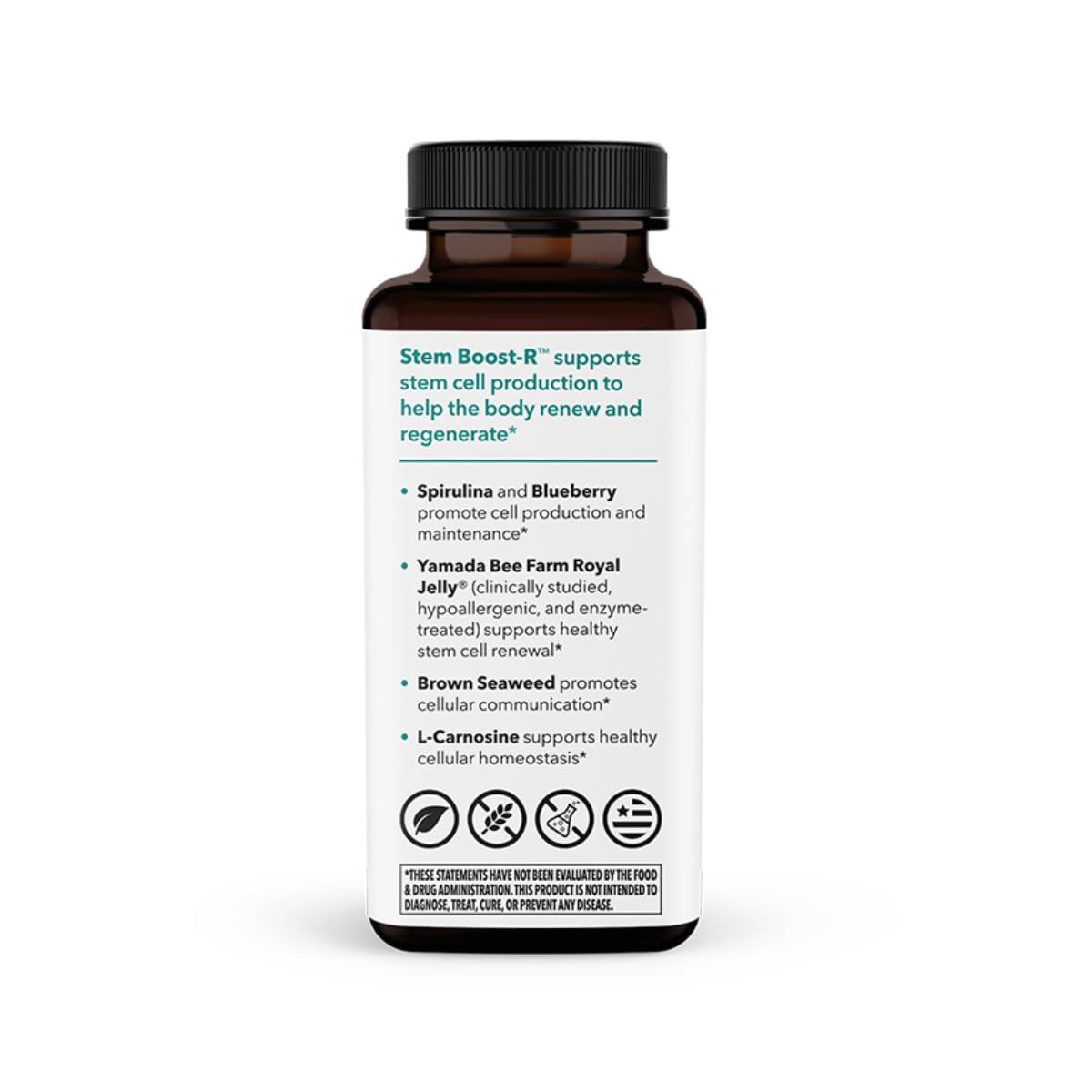 LifeSeasons Stem Boost-R - Stem Cell Support - Repairs Damaged Tissue - Vitamin Supplement with Antioxidants - Royal Jelly, Spirulina, Blueberry, Brown Seaweed & L-Carnosine - 120 Capsules (Pack of 2)