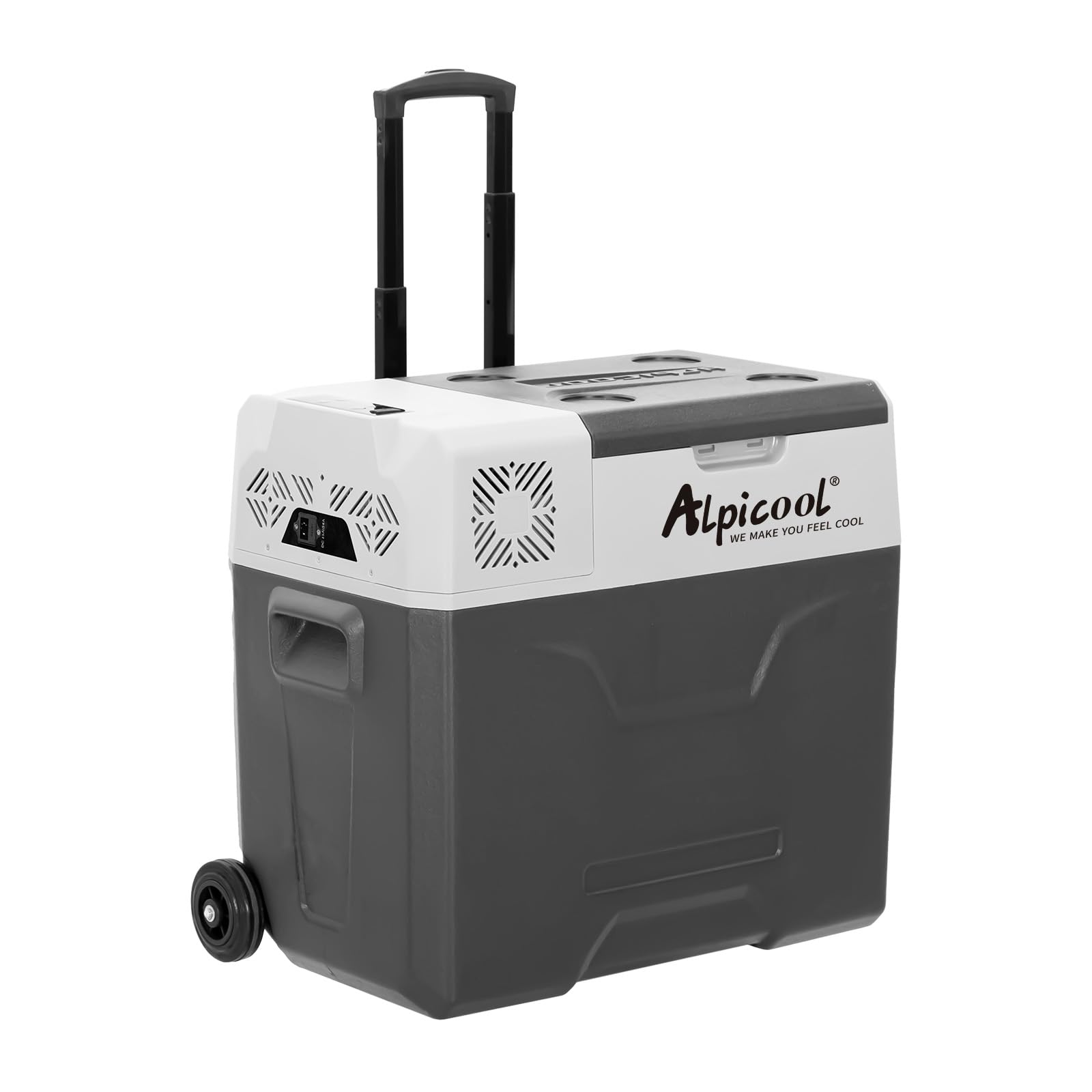 Alpicool ECX40 Portable Refrigerator 42 Quart(39.3 Liter) with Trolley Mini Fridge Freezer for Driving, Travel, Fishing, Outdoor