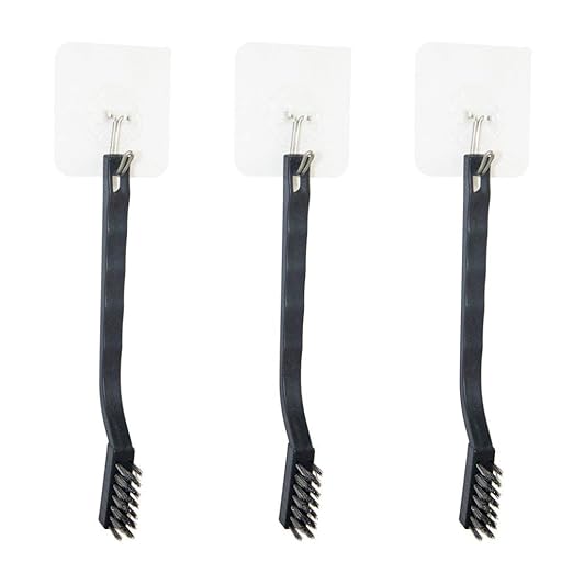 9PCS MINI Wire Brushes, Stainless Steel Brush Set, Curved Handle Scratch Toothbrush, Cleaning Welding Slag and Rust