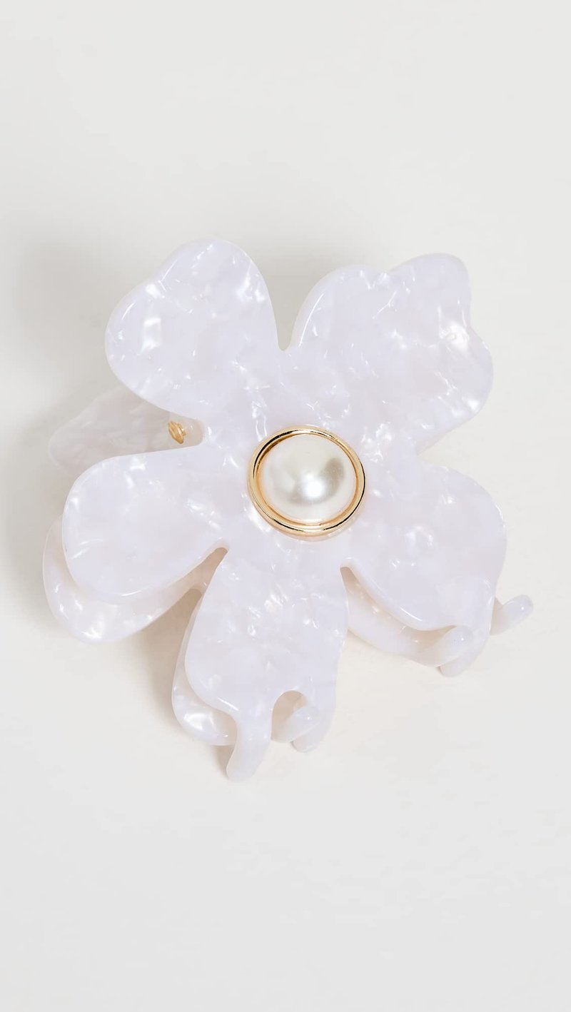 Lele Sadoughi Women's Lily Claw Clip, Mother of Pearl, White, One Size