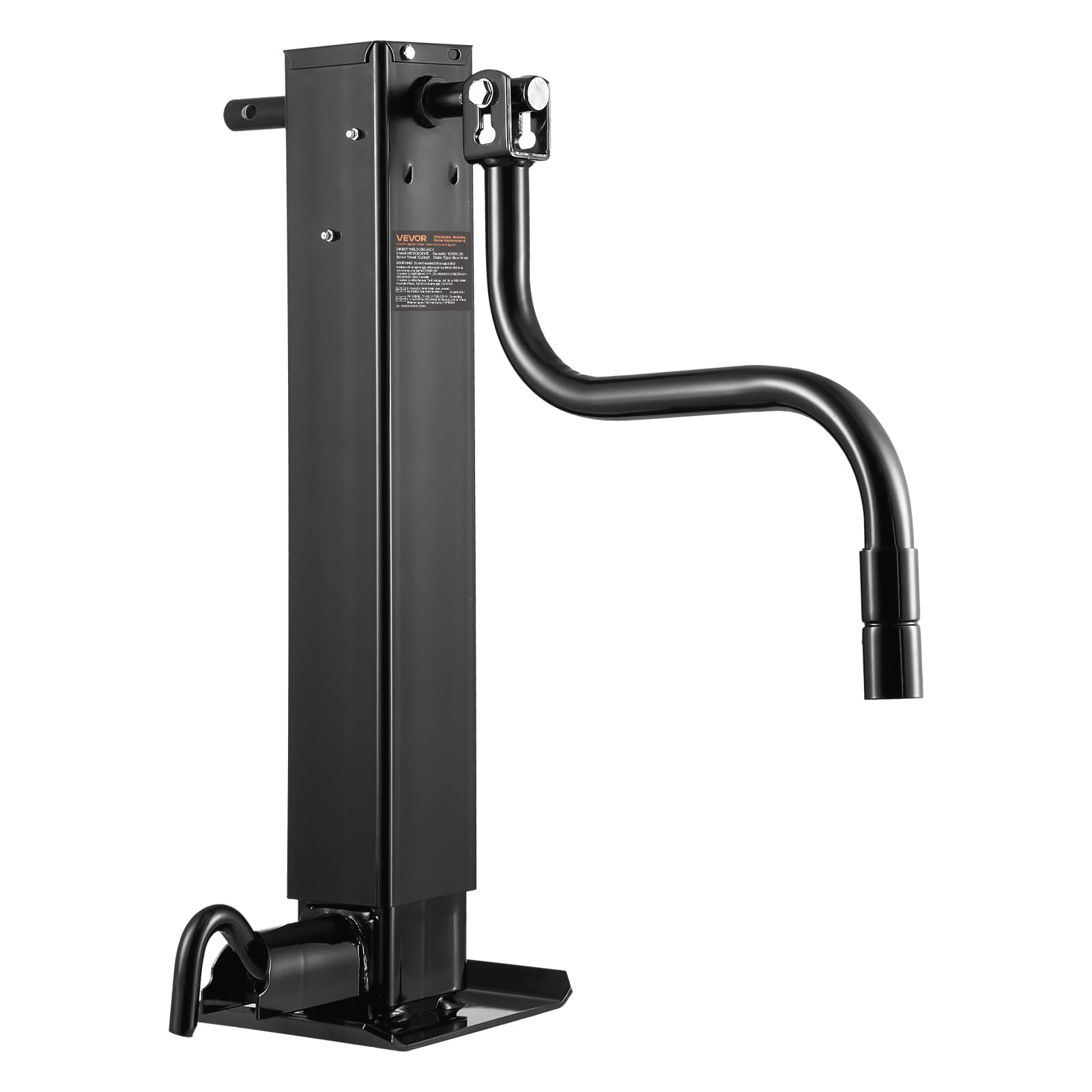 VEVOR Trailer Jack, 12000 lbs Dynamic Load Capacity, Weld-on Pipe-Mount Swivel Trailer Jack with Ergonomic Handle, 12.6-inch Ver
