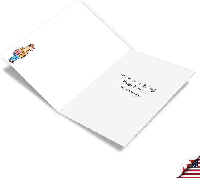 NobleWorks - 1 Funny Birthday Greeting Card w/ 5 x 7 Envelope For Men, Him - Bday Purse Holders C8709BDG
