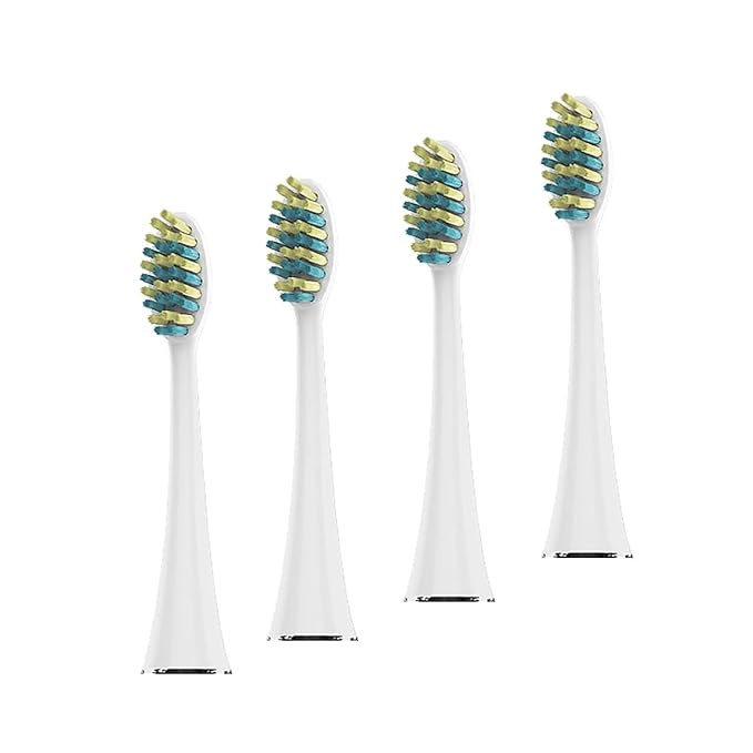 Voom Sonic Pro 7 Rechargeable Electronic Toothbrush + Pro 7 Series Replacement Brush Heads - 2-Minute Timer with Quadrant Pacing & 5 Adjustable Speeds,Soft Dupont Nylon Bristles Oral Care - Pink